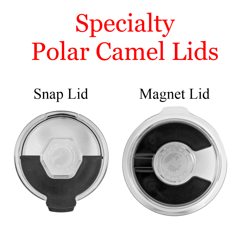 Slider Lids for Polar Camel Insulated Travel Tumblers Regular Plastic  Slider Lid Versus the Magnetic Slider Lid for All Polar Camel Mugs 